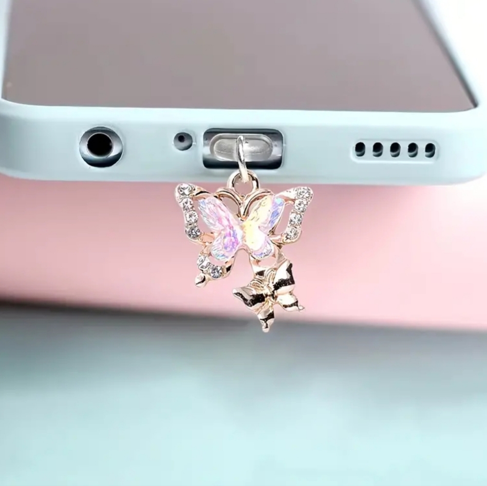 Phone dust plug 🦋💛🦋💛